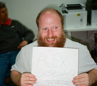 Photo of Alex’s life story interview